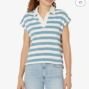NWT Madewell cropped polo shirt-size small